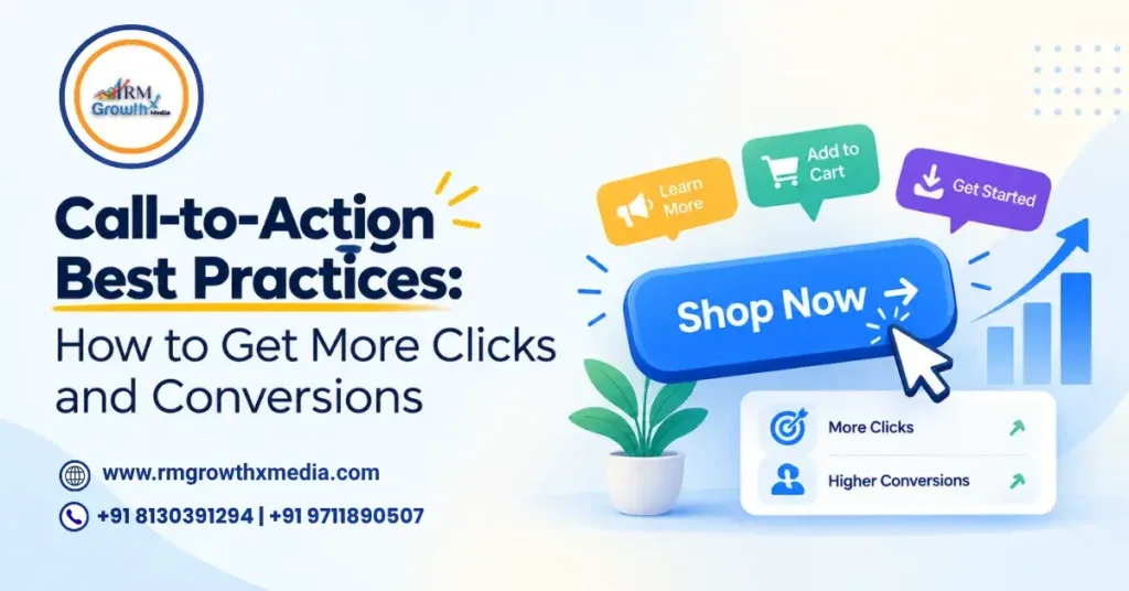 Call-to-action best practices illustrated with a conversion-focused website button.